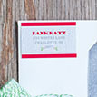 Faux Bois and Garland Holiday Christmas Printable Photo HANGTAG Card - Signature Design